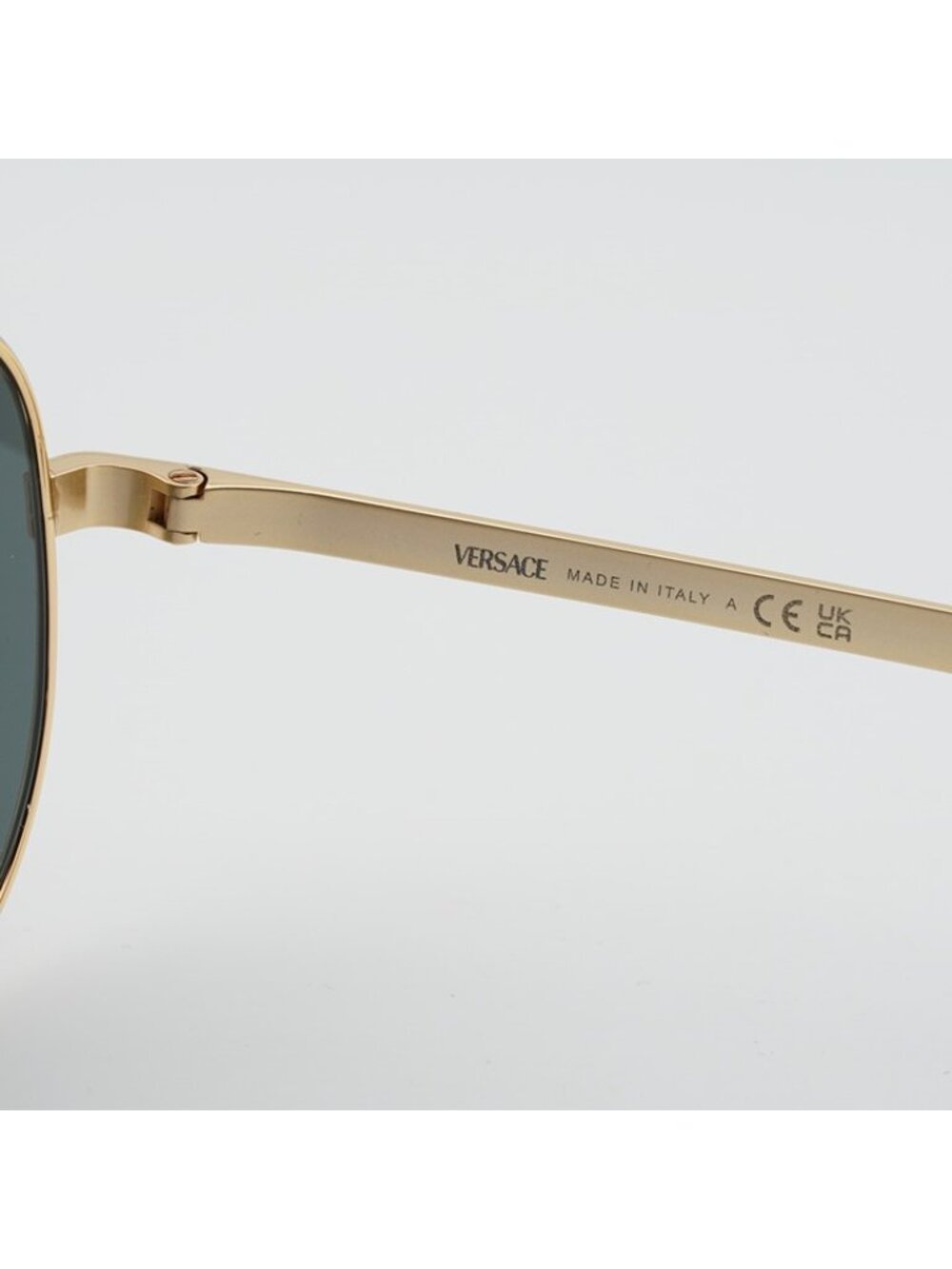 Versace VE2293 1002/87 Square Sunglasses - Gold Frame, Grey Lenses - Picture 7 of 10